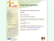 Tablet Screenshot of foodcoop-karlsruhe.de